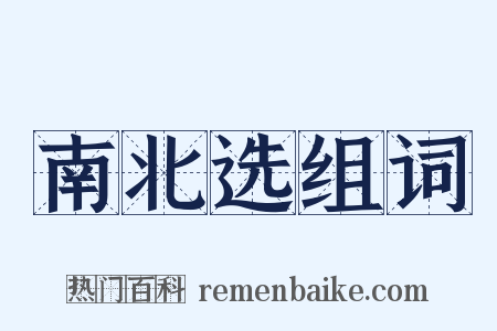 南北选组词是什么意思的图片